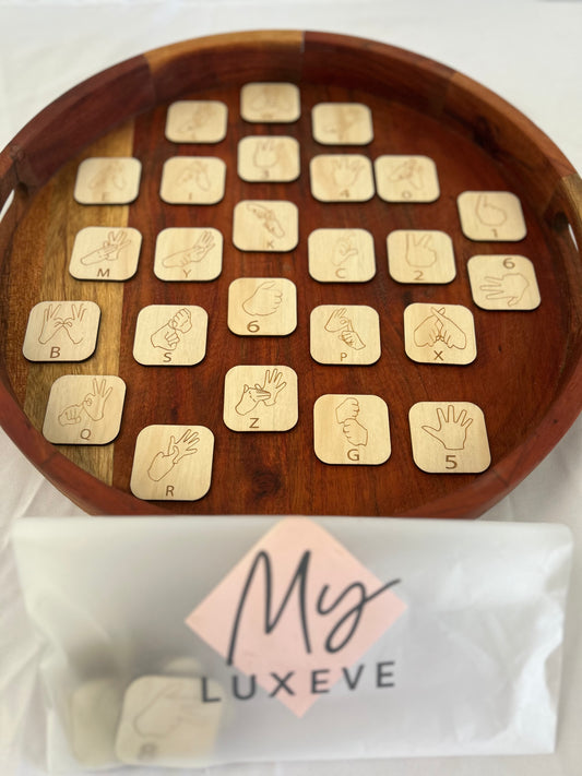 Auslan Alphabet and Number Tiles- My Luxeve
