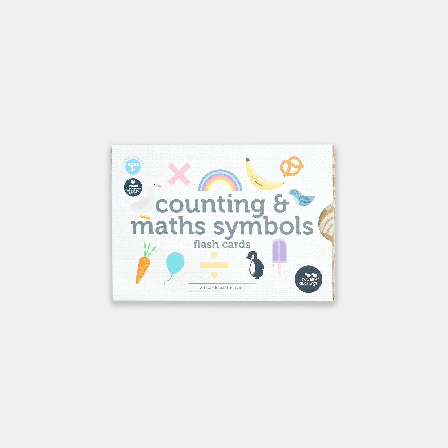 Counting and math symbols flash cards- Two Little Ducklings
