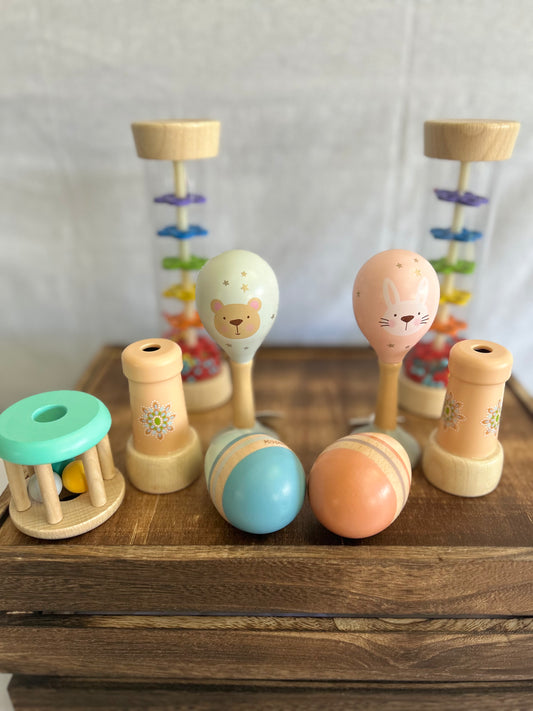 Kaper Kidz Wooden Baby Animal Maraca